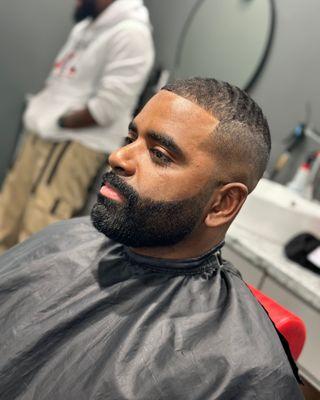 Crisp line up, Clean fade, Razor sharp beard trim