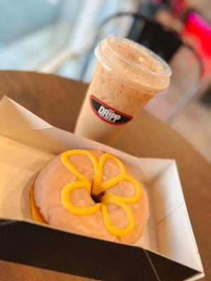 Iced Pumpkin Pie Chai and Orange Blossom Donut