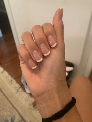 Regular French manicure .. only +$5 for painting. Anna did them. Pretty happy with outcome