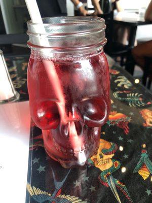 Skull glasses!  Unsweetened Iced Tea of the day