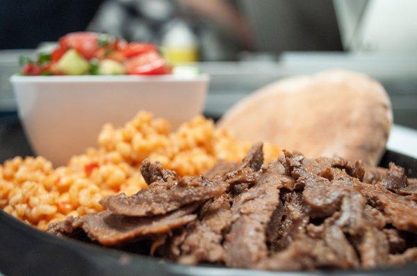 Beef and lamb döner plate