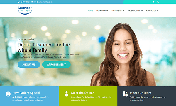 Website for Leander Smiles