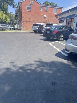 Small parking in front