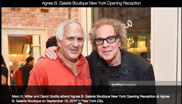 Marc H. Miller and David Godlis attend Agnes B. Galerie Boutique New York Opening Reception