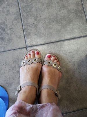 Regular polish pedicure.