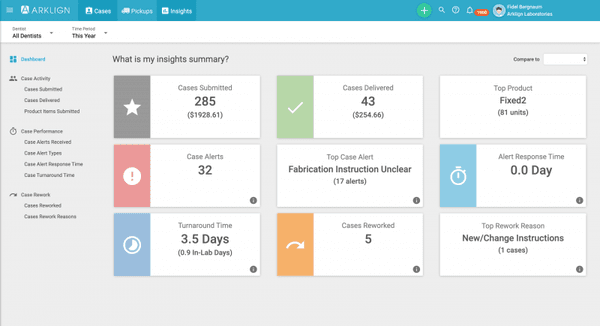 Arklign is a case management system for dentists and labs.