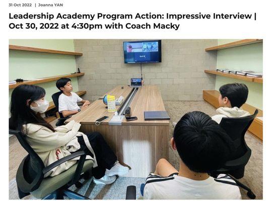 http://alittlebee.net/blog/2022/10/31/leadership-academy-program-action-impressive-interview-oct-30-2022-at-430pm-with-coach-macky