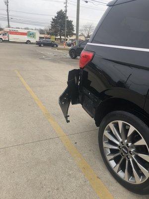 Third picture of the damage caused to my vehicle by this car wash. And you can see clearly that Dequindre is in the background.