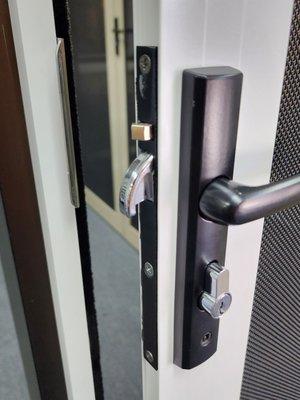 Crimsafe Triple Locking is standard in Hinged Doors and available for Sliding Doors