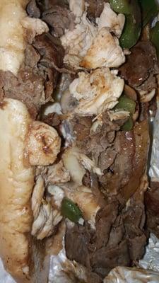 Steak and chicken fajita