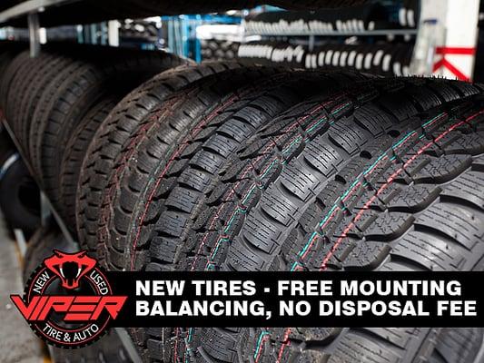 New Tires from top brands like Toyo, Nitto Continental, Firestone, Cooper, Goodyear, BFGoodrich and more FREE Installation NO Disposal Fees