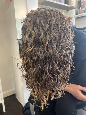 Texture/Permanent wave service done before haircut by Terri Varela.