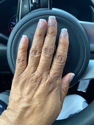 Dip powder french nails