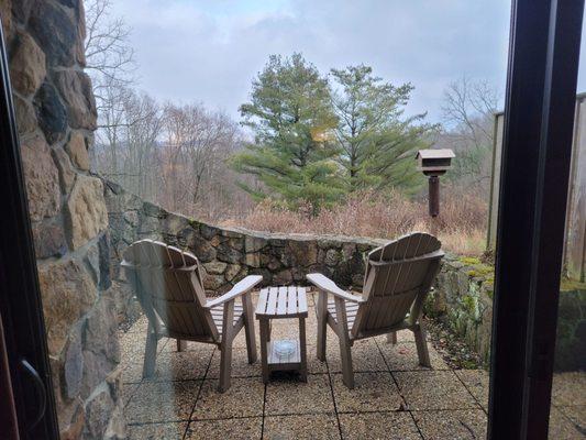 Patio outside our honeycomb room