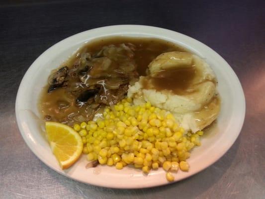 Smothered hamburger steak