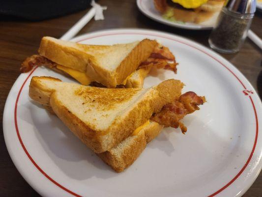 Grilled Bacon And Cheese. Not as good as the Grilled Ham And Cheese.