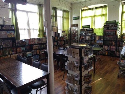 An extensive board game collection, including an open play game library!