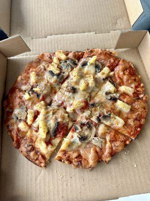 9" pineapples and mushroom