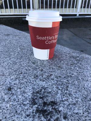 Watered down coffee water (1.69+tax) Seattle's worst..