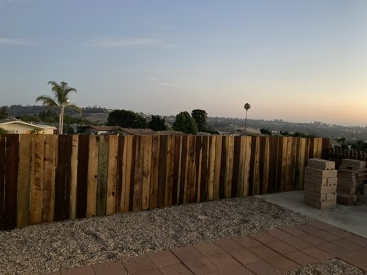 Different angle completed fence