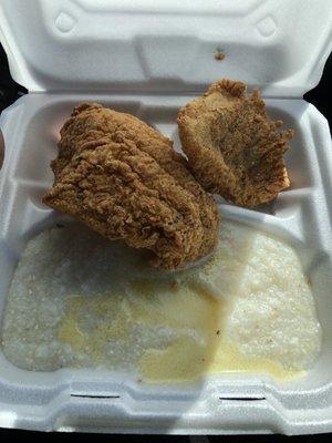 Fried Catfish and grits