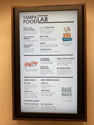 Menus for all 3 restaurants at this location