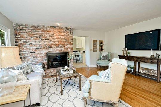 a great fireplace at 1661 Alvarado Ave in Walnut Creek