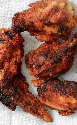 The burnt dry chicken