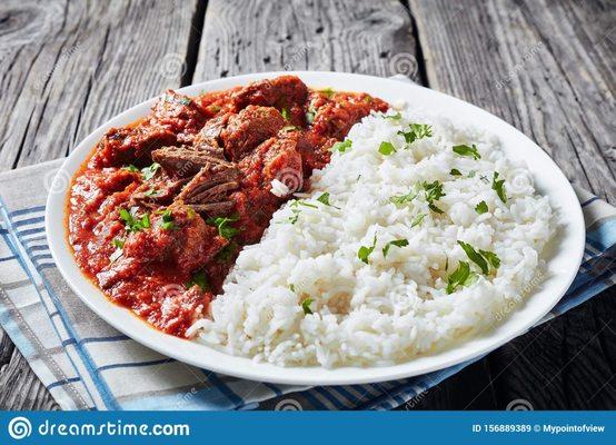 White Rice with Stew