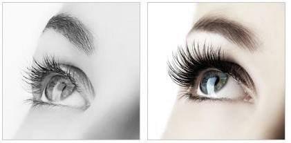 Extension eyelashes natural look