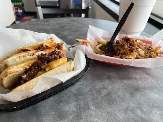 BBQ steak and loaded fries