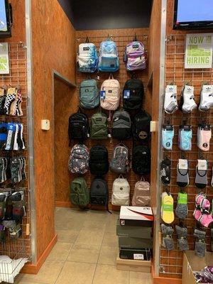 Backpacks & socks