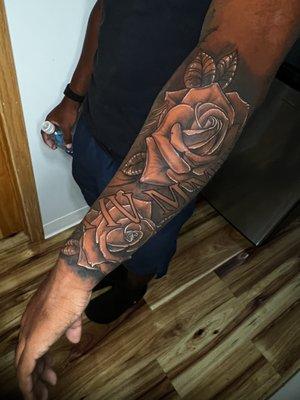 Rose design tattoo