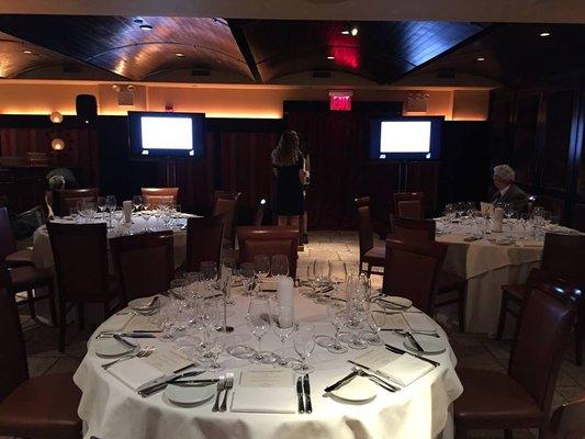 Corporate AV event at Del Posto in NYC