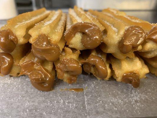 Caramel filled Churros (dulce de Leche)