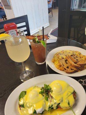 Breakfast and mimosasand bloodyMary's.