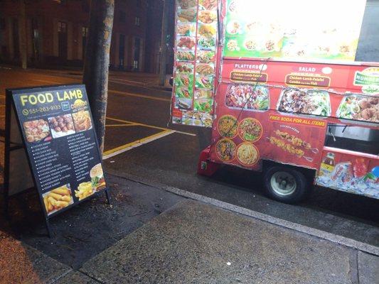 The truck. Easily accessible and readable menu. .