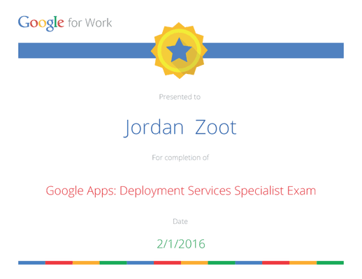 Google Apps Deployment Specialist Exam