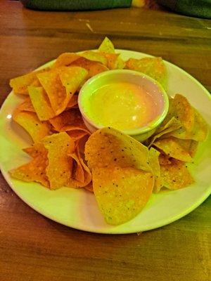 Queso and Chips.