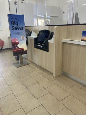 ATM inside the bank