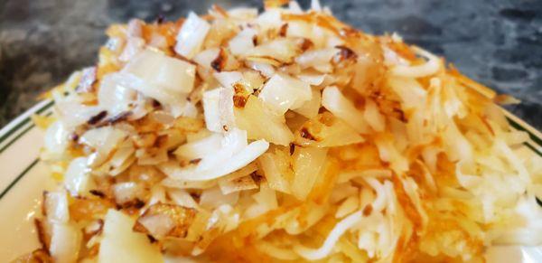 Hash browns with onions