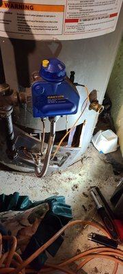 Repairing a gas hotwater heater