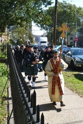 Pipers seemed appropriate for the Enthronement of the Metropolitan of New York.