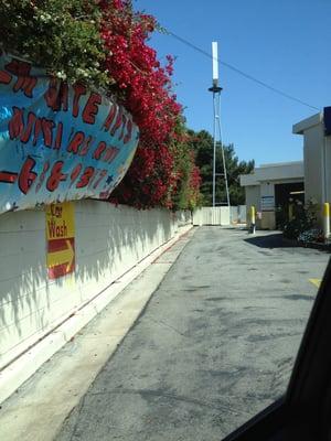 Car Wash entrance.