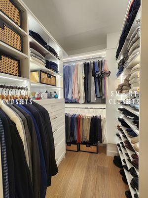 White modern simple closet design