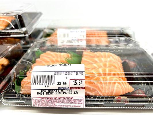 12/22/22. Fresh salmon sashimi.