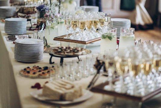 Wedding catering table