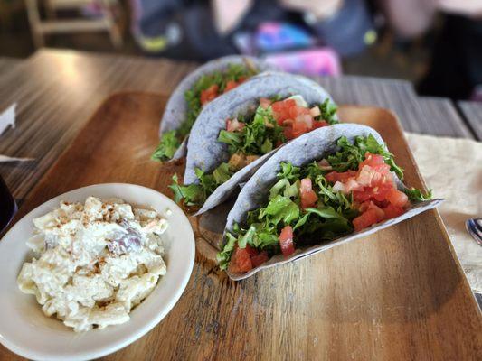 Fish Tacos w Ube Tortillas