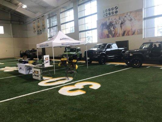 Ready for the Tailgate at the Indoor Practice Facility!