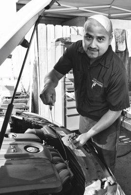 Ed Ocampo, Master Volkswagen mechanic.